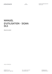 Advance SIGMA DLS Manuel D'utilisation