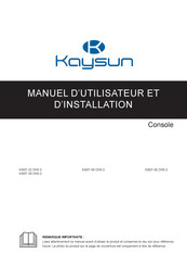 Kaysun KSEF-36 DN5.0 Manuel D'utilisateur Et D'installation