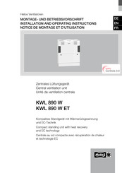 Helios KWL 890 W Notice De Montage Et D'utilisation