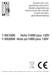 LDR Nota f1000 plus 120V Mode D'emploi