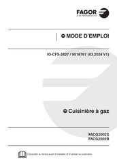 Fagor FACG2002B Mode D'emploi