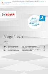 Bosch KUR21V Serie Manuel D'utilisation