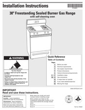 Whirlpool IGS385RS0 Instructions D'installation