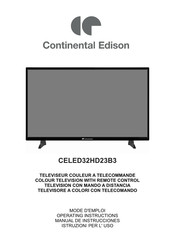 CONTINENTAL EDISON CELED32HD23B3 Mode D'emploi