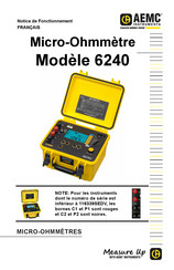 AEMC Instruments 6240 Notice De Fonctionnement