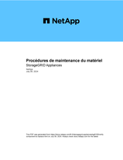 NetApp SG6100-CN Consignes De Maintenance