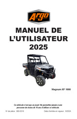 Argo Magnum XF 1000 2025 Manuel De L'utilisateur