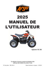 Argo Xplorer XC 90 2025 Manuel De L'utilisateur