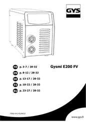 GYS MI E200 FV Mode D'emploi