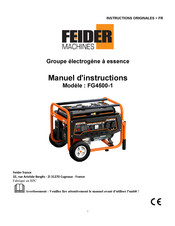 FEIDER Machines FG4500-1 Manuel D'instructions