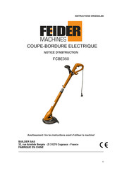 FEIDER Machines FCBE350 Notice D'instruction