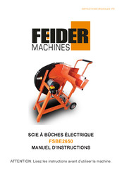 FEIDER Machines FSBE2650 Manuel D'instructions