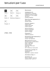 Hotpoint Ariston LFSA+ 2164 Mode D'emploi