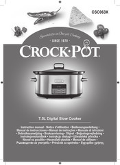 Crock-Pot CSC063X Notice D'utilisation