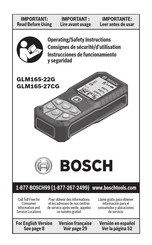 Bosch GLM165-22G Consignes De Sécurité/D'utilisation