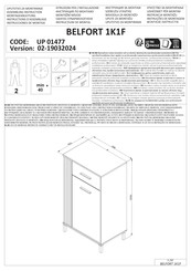 XORA BELFORT 1K1F UP 01477 Instructions D'assemblage