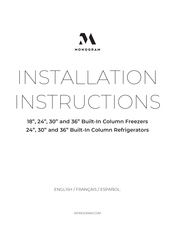 Monogram ZIF361NPRCII Instructions D'installation