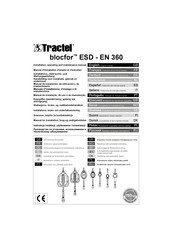 Tractel blocfor B30 Inox ESD Manuel D'installation, D'emploi Et D'entretien