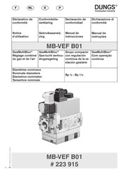 Dungs GasMultiBloc MB-VEF B01 Notice D'utilisation