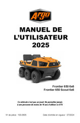 Argo Frontier 700 Scout 6x6 2024 Manuel De L'utilisateur