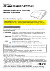 Hitachi CP-AW250N Manuel D'utilisation