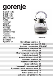 Gorenje K17GPD Notice D'utilisation