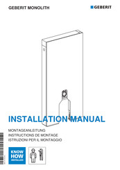 Geberit MONOLITH 131.002.SI.5 Instructions De Montage