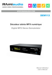 Ramiaudio DEM113 Manuel Utilisateur