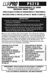 LuxPro P521U Instructions D'installation Et Mode D'emploi