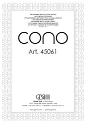 Gessi Cono 45061 Instructions De Montage