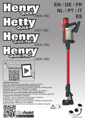 Numatic Henry Quick PRO Traduction Du Manuel D'utilisation D'origine