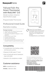 Honeywell Home T10+ Pro Guide D'installation