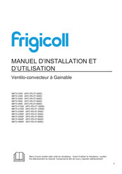 Frigicoll KFC-PD-2T-1200D Manuel D'installation Et D'utilisation