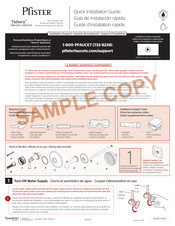 Spectrum Brands Pfister Tisbury R89-XTB Guide D'installation Rapide