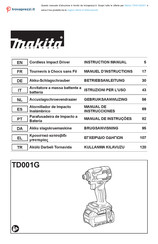 Makita TD001G Manuel D'instructions