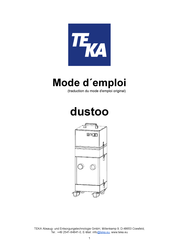 Teka dustoo Mode D'emploi