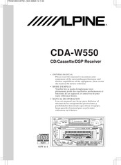 Alpine CDA-W550 Mode D'emploi