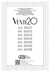 Gessi Venti20 65012 Instructions De Montage