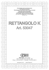 Gessi RETTANGOLO K 53047 Instructions De Montage