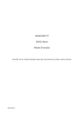 Maxcom FIT SW32 Neon Mode D'emploi