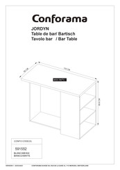 CONFORAMA JORDYN 591552 Instructions De Montage