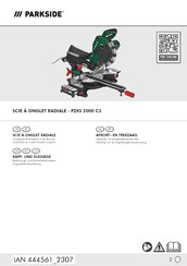 Parkside PZKS 2000 C3 Consignes D'utilisation Et De Sécurité