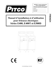 Pitco E500D Serie Manuel D'installation Et D'utilisation