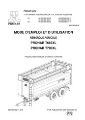 PRONAR T669XL Mode D'emploi Et D'utilisation