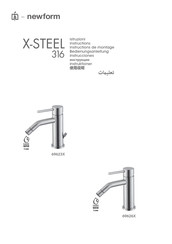 newform X-STEEL 316 69623X Instructions De Montage