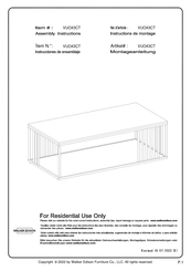 Walker Edison VUO43CT Instructions De Montage