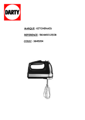 KitchenAid 5KHM9212EOB Mode D'emploi