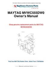 Maytag MVWC555DW0 Guide D'utilisation