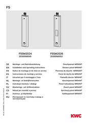 KWC MIRANIT F5SM2026 Notice De Montage Et De Mise En Service