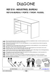 Gautier DIAGONE E15 Instructions De Montage